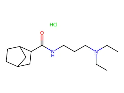 2-Norbornanecarboxamide, N-(3-(diethylamino)propyl)-, hydrochloride structure