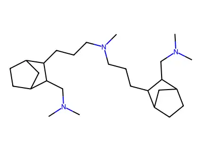 2-Norbornanemethylamine, 3,3'-methyliminobis(trimethylene)bis(N,N-dimethyl- structure