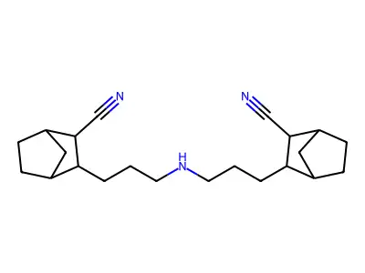 2-Norbornanenitrile, 3,3'-(iminobistrimethylene)bis- structure