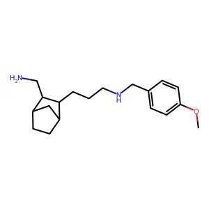 2-Norbornanepropylamine, 3-aminomethyl-N-(p-methoxybenzyl)- structure
