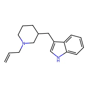 Indole, 3-((1-allyl-3-piperidyl)methyl)- structure