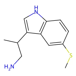 Indole, 3-(1-amino-2-propyl)-5-methylthio- structure