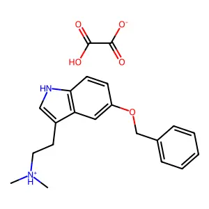 Indole, 5-benzyloxy-3-(2-dimethylaminoethyl)-, oxalate structure