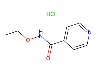 Formohydroxamic acid, O-ethyl-1-(4-pyridyl)-, hydrochloride structure