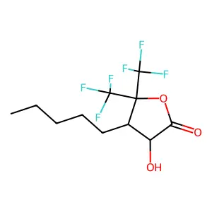 2(3H)-Furanone, dihydro-5,5-bis(trifluoromethyl)-3-hydroxy-4-pentyl- structure