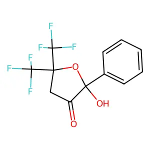 2-Hydroxy-2-phenyl-5,5-bis(trifluoromethyl)oxolan-3-one structure