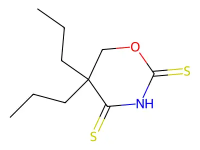 2H-1,3-Oxazine-2,4(3H)-dithione, dihydro-5,5-dipropyl- structure