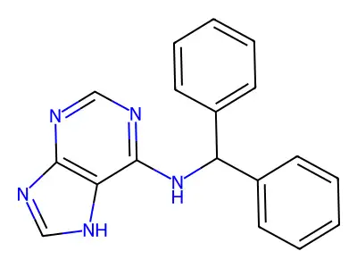 N-benzhydryl-7H-purin-6-amine structure