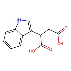 2-(1H-indol-3-yl)butanedioic acid structure