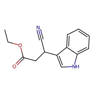 Ethyl beta-cyano-1H-indole-3-propanoate structure
