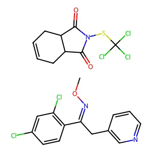 Pyrifenox-captan mixt. structure