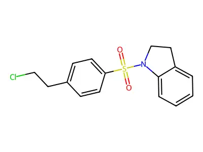 1-[4-(2-Chloroethyl)phenyl]sulfonyl-2,3-dihydroindole structure