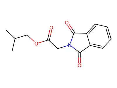 2-methylpropyl (1,3-dioxo-1,3-dihydro-2H-isoindol-2-yl)acetate structure