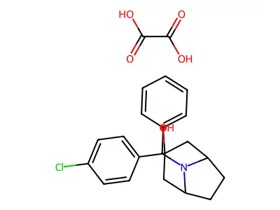 3-Nortropanol, 8-benzyl-3-(p-chlorophenyl)-, oxalate structure