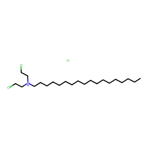 N,N-Bis(2-chloroethyl)octadecan-1-amine--hydrogen chloride (1/1) structure