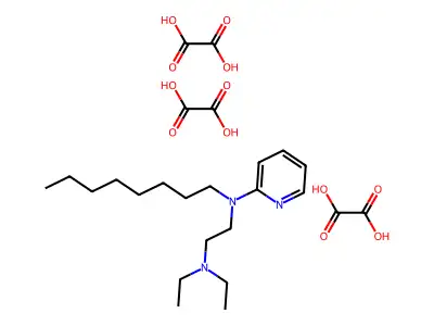 Octylamine, N-(2-(diethylamino)ethyl)-N-(2-pyridyl)-, trioxalate structure
