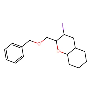 2-[(Benzyloxy)methyl]-3-iodooctahydro-2H-1-benzopyran structure