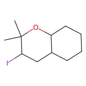 2H-1-Benzopyran, octahydro-3-iodo-2,2-dimethyl-, (3alpha,4abeta,8aalpha)- structure