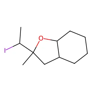 Benzofuran, octahydro-2-(1-iodoethyl)-2-methyl-, (2alpha(S*),3abeta,7aalpha)- structure