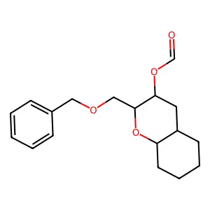 2-[(Benzyloxy)methyl]octahydro-2H-1-benzopyran-3-yl formate structure