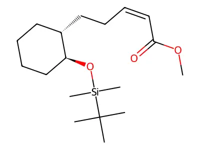 methyl 5-[(1R,2S)-2-[tert-butyl(dimethyl)silyl]oxycyclohexyl]pent-2-enoate structure