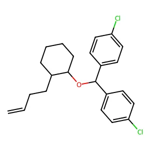 Benzene, 1,1'-(((2-(3-butenyl)cyclohexyl)oxy)methylene)bis(4-chloro-, trans- structure