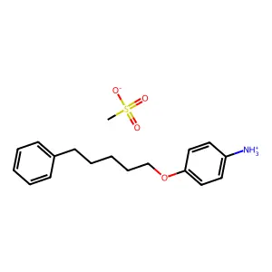 对(5-苯基戊氧基)苯胺甲磺酸盐 structure