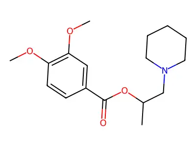 1-Methyl-2-(1-piperidinyl)ethyl 3,4-dimethoxybenzoate structure