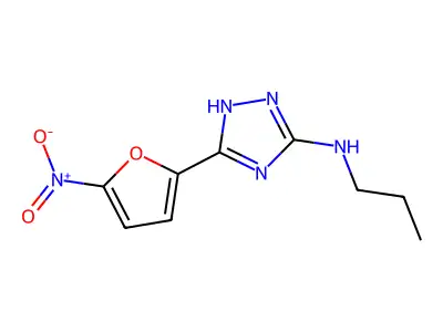 s-Triazole, 5-propylamino-3-(5-nitro-2-furyl)- structure