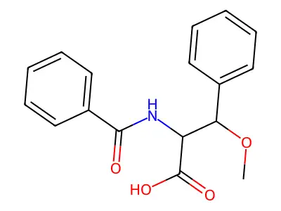2-Benzamido-3-methoxy-3-phenylpropanoic acid structure