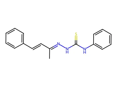 1-Phenyl-3-(4-phenylbut-3-en-2-ylideneamino)thiourea structure