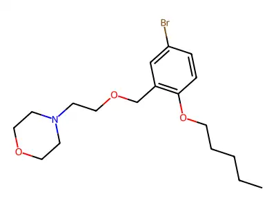 Morpholine, 4-(2-(5-bromo-2-pentyloxybenzyloxy)ethyl)- structure