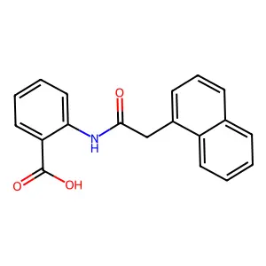 2-[(1-Naphthylacetyl)amino]benzoic acid structure