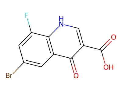 6-Bromo-8-fluoro-4-hydroxyquinoline-3-carboxylic acid structure
