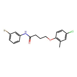 N-(3-bromophenyl)-4-(4-chloro-2-methylphenoxy)butanamide structure