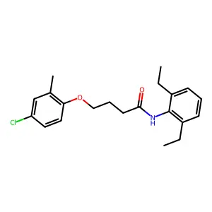 4-(4-chloro-2-methylphenoxy)-N-(2,6-diethylphenyl)butanamide structure