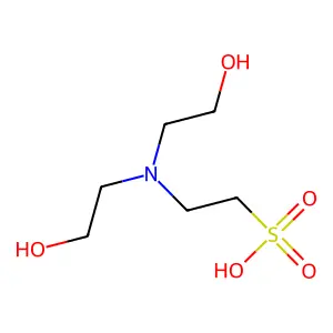 2-(Bis(2-hydroxyethyl)amino)ethanesulphonic acid structure