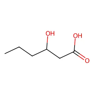 3-Hydroxyhexanoic acid structure
