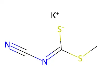 Potassium methyl N-cyanodithioimidocarbonate structure