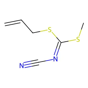 [Methylsulfanyl(prop-2-enylsulfanyl)methylidene]cyanamide structure