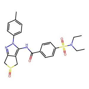 4-(N,N-diethylsulfamoyl)-N-(5-oxido-2-(p-tolyl)-4,6-dihydro-2H-thieno[3,4-c]pyrazol-3-yl)benzamide structure