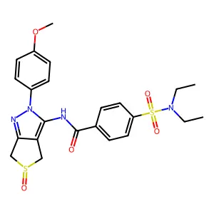 4-(N,N-diethylsulfamoyl)-N-(2-(4-methoxyphenyl)-5-oxido-4,6-dihydro-2H-thieno[3,4-c]pyrazol-3-yl)benzamide structure
