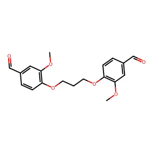 4-[3-(4-formyl-2-methoxyphenoxy)propoxy]-3-methoxybenzaldehyde structure