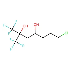 2,4-Heptanediol, 7-chloro-1,1,1-trifluoro-2-(trifluoromethyl)- structure