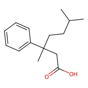 3,6-二甲基-3-苯基庚酸 structure