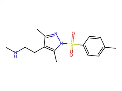 3,5-Dimethyl-4-[2-(methylamino)ethyl]-1-(4-toluenesulphonyl)-1H-pyrazole structure