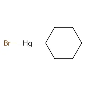 Cyclohexyl mercuric bromide structure