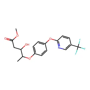 Methyl 3-hydroxy-4-(4-((5-(trifluoromethyl)-2-pyridinyl)oxy)phenoxy)valerate structure