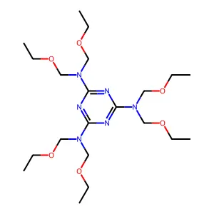 N2,N2,N4,N4,N6,N6-Hexakis(ethoxymethyl)-1,3,5-triazine-2,4,6-triamine structure