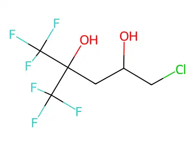 5-Chloro-1,1,1-trifluoro-2-(trifluoromethyl)pentane-2,4-diol structure